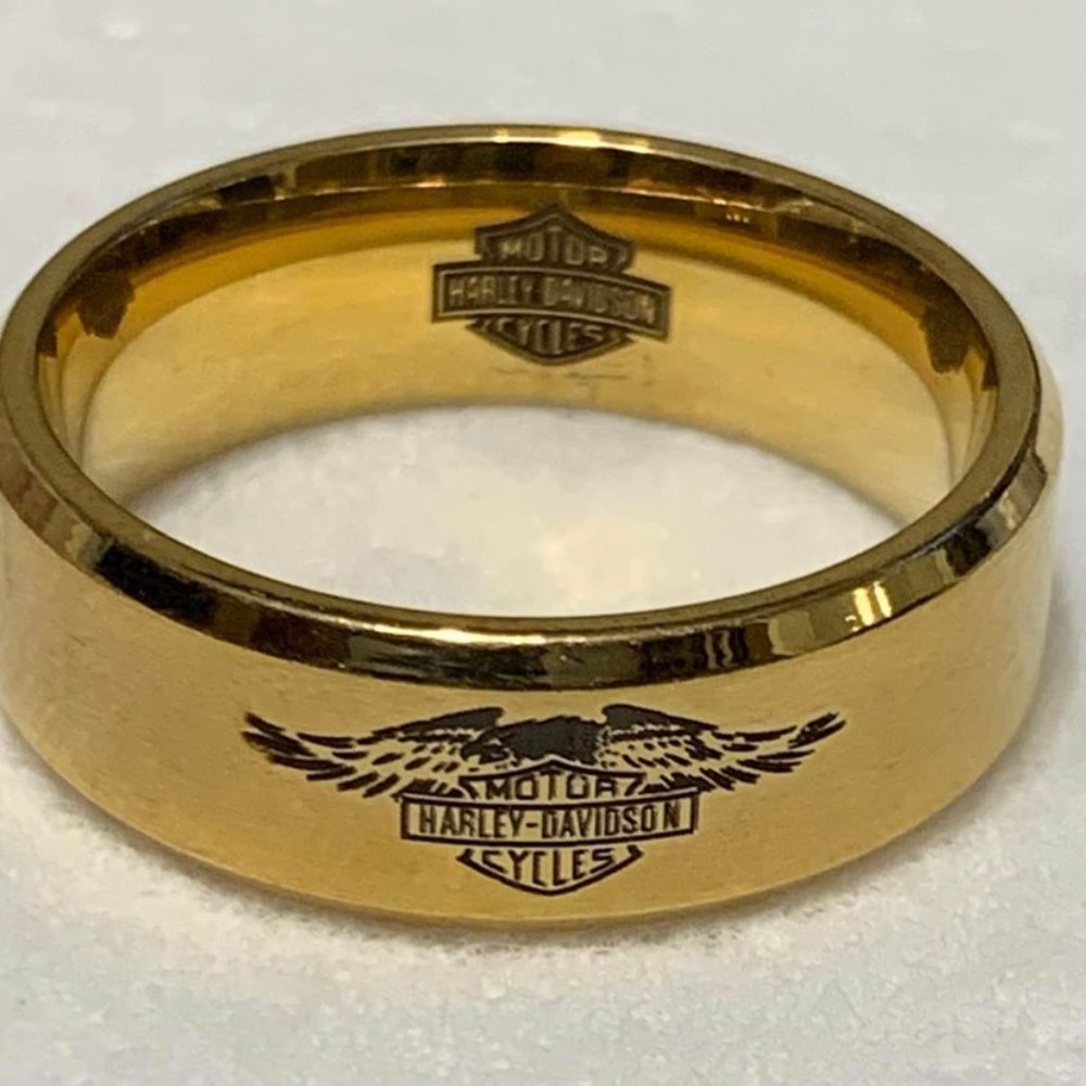 Motorcycle Riders titanium ring 8MM - Picture 4 of 4